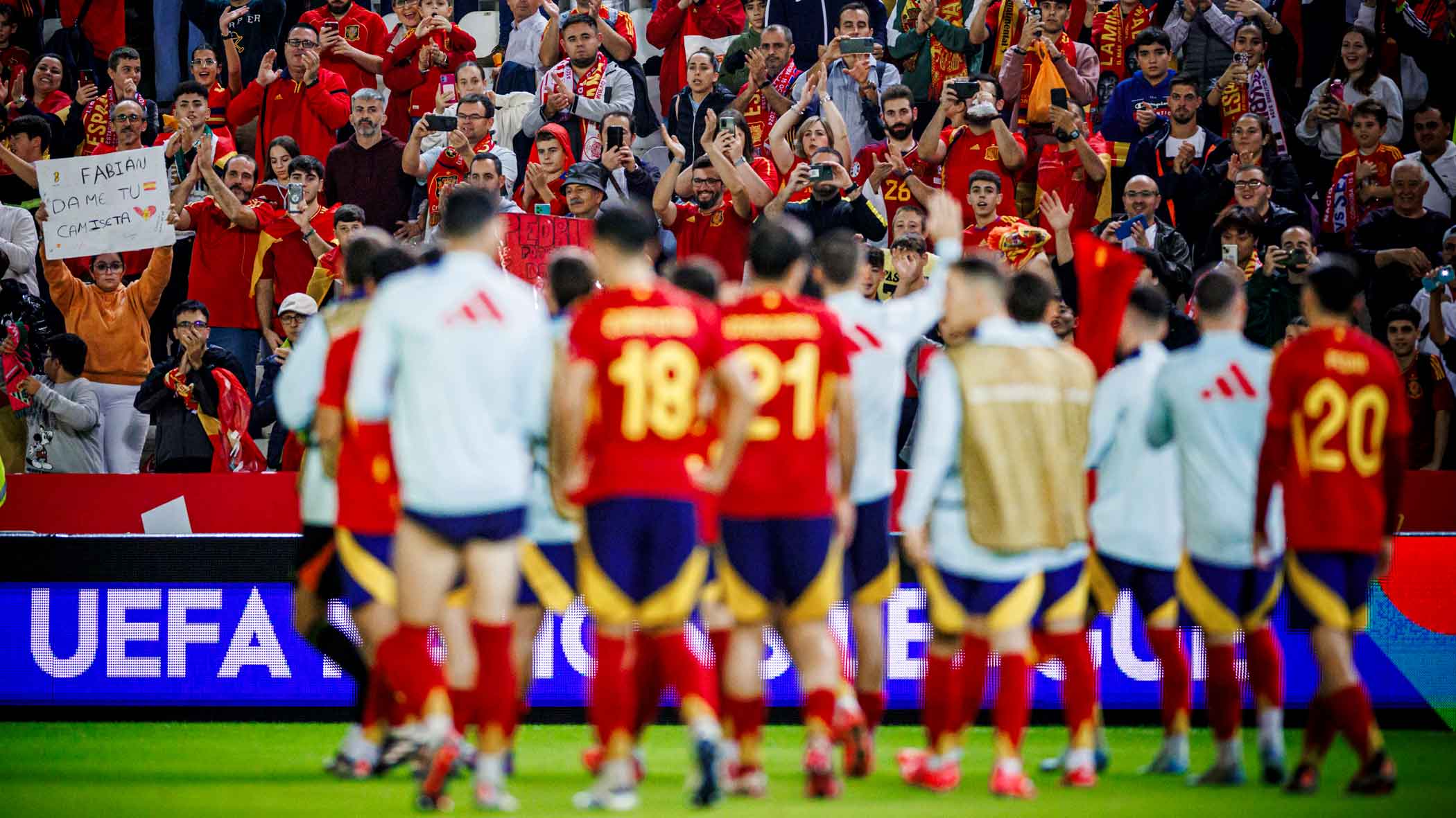 Partido España-Serbia en el Estadio Nuevo Arcángel en Córdoba.